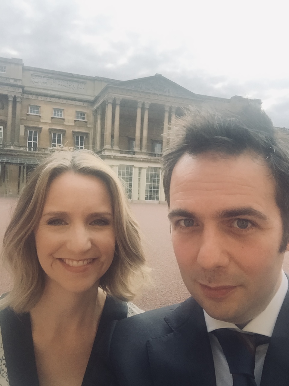 Ed & Sarah at Buckingham Palace